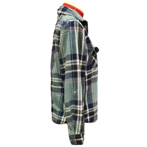 Justify, Size L, Teal and Black Roll-Tab Button-Down Shirt - Picture 5 of 14